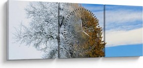 Kép - Évszakváltás (órával) (90x30 cm)