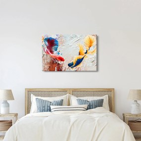 Kép - harcoló hal (90x60 cm)