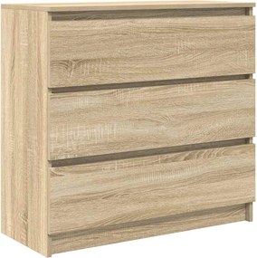 vidaXL sonoma tölgy színű szerelt fa tálalószekrény 80x35x76 cm