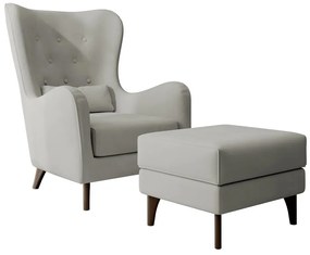 Fotel lábtartóval Calimero II  (szürke + wenge). 1099324