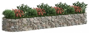 horganyzott vas gabion magaságyás 400x100x50 cm