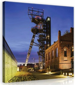 Vászonkép 40x40 Bánya Ipari Tájkép a Városi Szalonban Loft stílus