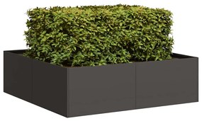 ültetvény fekete 100x100x30 cm acél