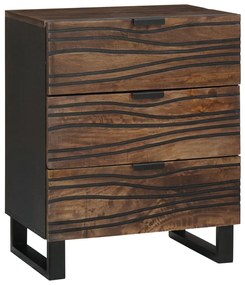 vidaXL Éjjeliszekrény fiókkal Dió 50 x 33 x 62 cm Tömör akácfa