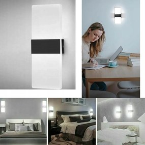 Beltéri Led fali lámpa, fali lámpatest 6W 6000K, hideg fehér