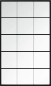 vidaXL fekete fém fali tükör 100 x 60 cm