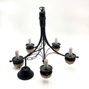 Brilagi - LED Csillár láncon COTTAGE 5xE14/40W/230V bükkfa/barna