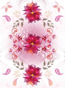 Flizelin fotótapéta Virágok Rózsa lila dísz elegancia 206x275 +ragasztó