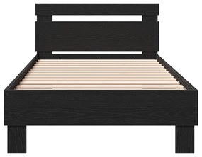 Fekete tölgyfa ágykeret Fekete tölgy Szerelt fa 90 x 200 cm