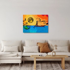 Egy ősi festmény képe (üvegen) (70x50 cm)