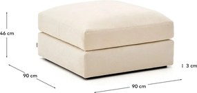 Bézs zsenília lábtartó Alea – Kave Home