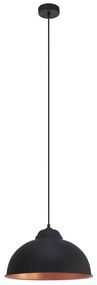 Fekete-bronzszínű függőlámpa fém búrával ø 37 cm TRURO 2 – EGLO