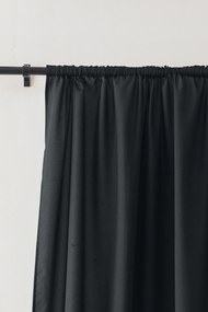 OXFORD fekete függöny 140x250 cm Felfüggesztés: Hullámos sínszalag