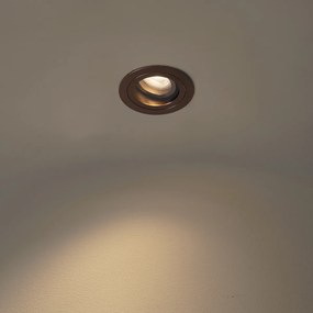 Modern süllyesztett spotlámpa sötét bronz forgatható és dönthető IP44 - Chuck
