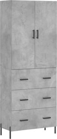 vidaXL betonszürke szerelt fa magasszekrény 69,5 x 34 x 180 cm