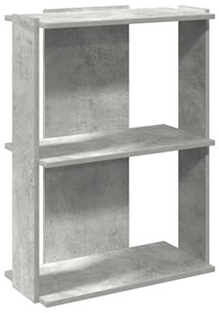 3 szintes betonszürke szerelt fa könyvespolc 60x30x80 cm