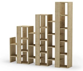 Natúr színű polcos állvány tölgyfa dekorral 158x151 cm Anissa – Marckeric