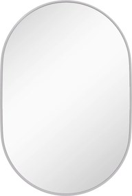 HOMCOM Ovális Fürdőszoba Tükör 60x90 cm Alumínium Kofferral Dísztükör Havonta vagy Függőlegesen | Aosom