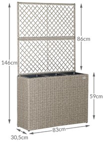 Casaria® Virágláda zsinórral - krém