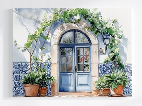 Vászonkép Canvas Építészet Ház Ajtó Azulejos Kerámia 80x60