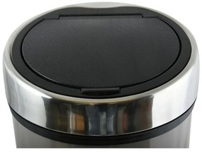 Szürkésbarna acél érintésre nyíló szemetes 30 l – MSV