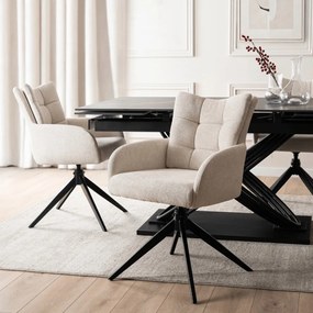 Forgó szék krém színben. JULY