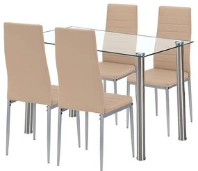 Mateo 4+1 étkező garnitúra bézs-szürke