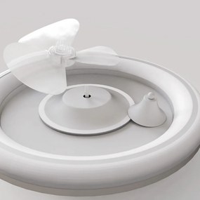 Fehér LED mennyezeti lámpa távirányítóval, ventilátorral Alan – SULION