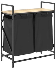 sonoma tölgy mosodai kosár 2 rekeszes polccal