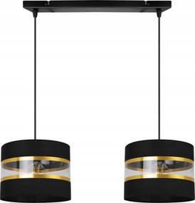 Mennyezeti Függőlámpa Csillár Glamour Fekete Lámpabúra Arany Díszítés