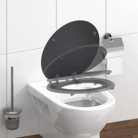 Schütte 80104 - SPIRIT antracit WC-ülőke, SoftClose, MDF fa