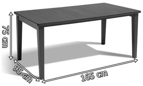 Corfu Fiesta III kerti bútor garnitúra futura asztallal