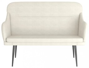 vidaXL krémszínű bársonypad 110 x 76 x 80 cm