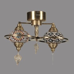 YENI felületre szerelt csillár 1xE27/40W/230V, bronzszínű