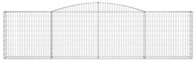 3 db íves horganyzott vas gabion kosár 400x30x100/120 cm