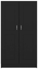 fekete szerelt fa könyvszekrény 82,5 x 30,5 x 150 cm