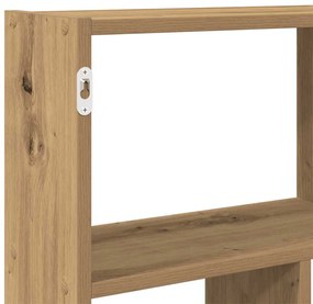 kézműves tölgy színű fali kockapolc 12 rekeszes színű