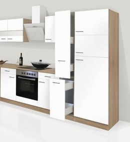 Hagen30 kétrészes kamraszekrény Több színben! 200cm magas Sonoma - Fehér