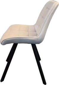 Étkezőszék, bézs Velvet szövet/fekete, SAMIRA