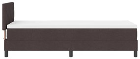 Box spring ágy matraccal Sötétbarna 80x200 cm Szövet