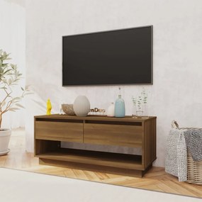 barna tölgy színű szerelt fa TV-szekrény 102x41x44 cm