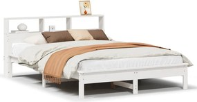 vidaXL fehér tömör fenyőfa ágy matrac nélkül 160 x 200 cm