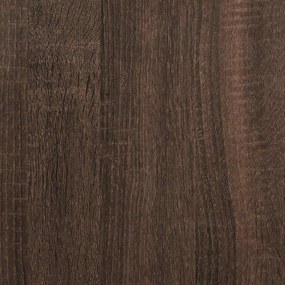 barna tölgy színű szerelt fa és fém TV-szekrény 100x35x50 cm