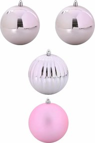vidaXL Karácsonyi Díszgömb Készlet XXL 4 pcs Rózsaszín Műanyag