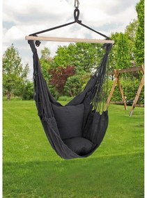 Fekete párnázott kerti függőfotel Tobago – Garden Pleasure