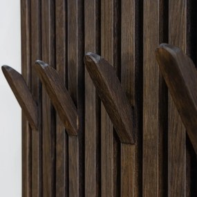 Sötétbarna tölgyfa fogas panel 46x100x8 cm Parco – Spinder Design