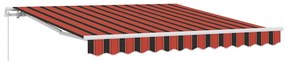 Behúzható napellenző Narancs és Barna 350 x 250 cm szövet
