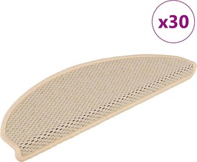 vidaXL 30 db lépcsőszőnyegek öntapadós szizál kinézetű 65x21x4 cm