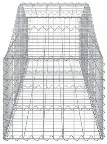 20 db íves horganyzott vas gabion kosár 200x50x40/60 cm