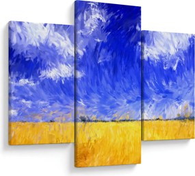 Kép - olajfestmény, arany mező (90x60 cm)